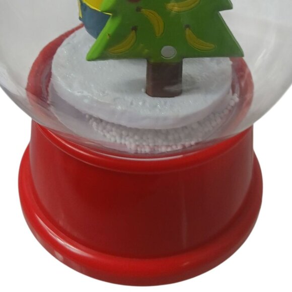 Gemmy Merry Minion Musical Christmas Snow Globe With Santa Hat & Tree Design Red - Picture 9 of 12